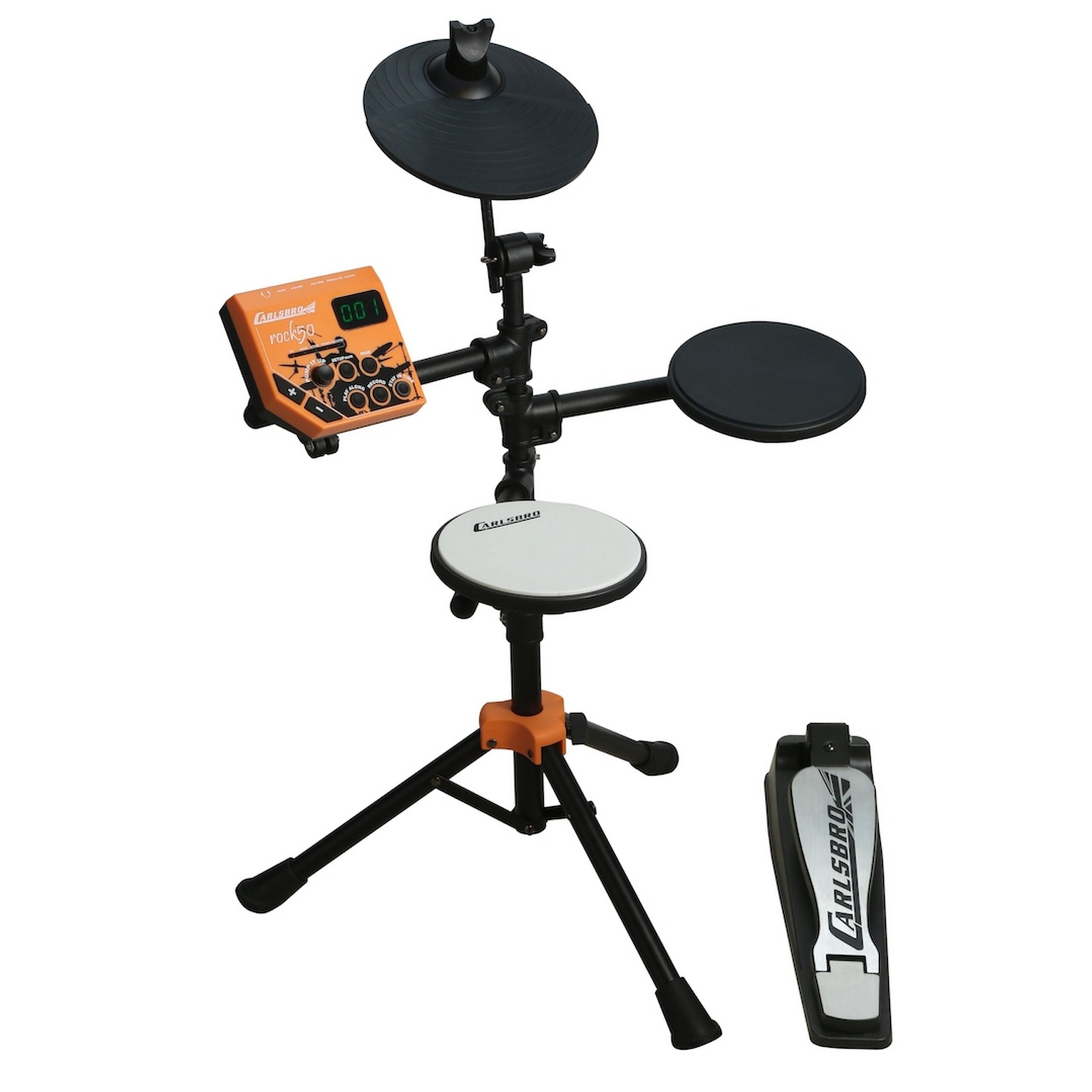 Carlsbro Rock 50 Junior 3-Piece Electronic Drum Kit for Young Drummers