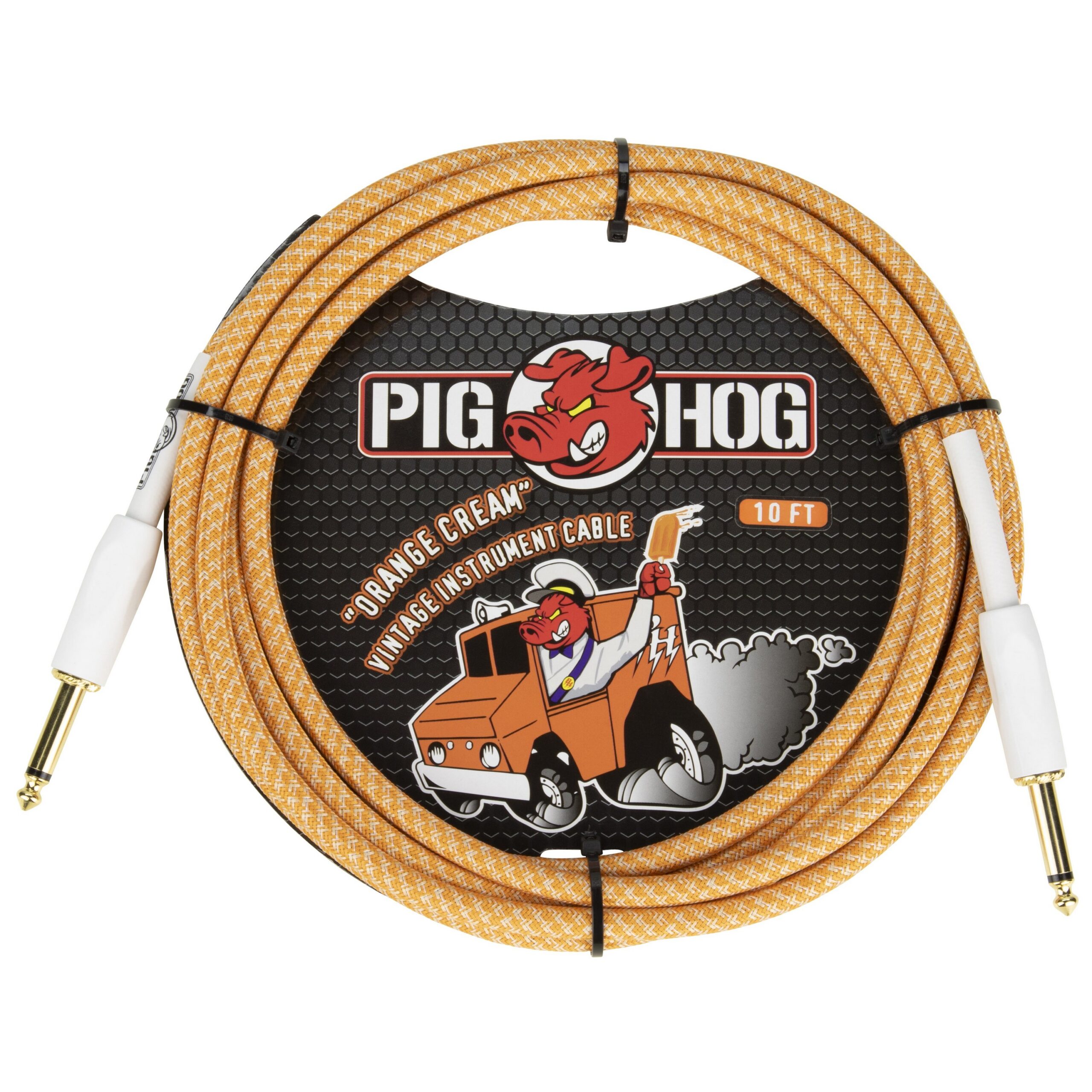 Pig Hog Professional 10-Foot Orange Creme 2.0 High-Performance Instrument Cable - PCH102OC